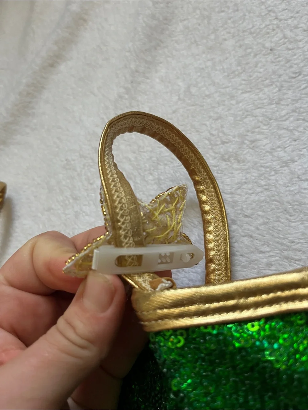 Girls Sparkling Green & Gold Tutu Dance Costume